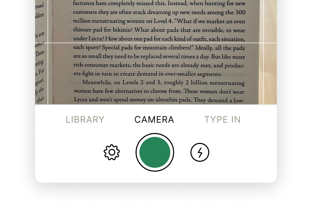 Scan in & share text with your camera